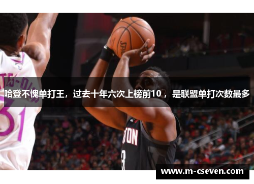哈登不愧单打王，过去十年六次上榜前10 ，是联盟单打次数最多